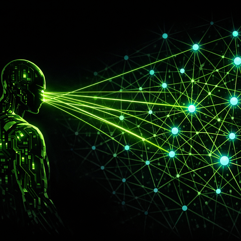 How attackers are using AI agents to automate reconnaissance in 2026 An AI agent silhouette scanning a network diagram with multiple parallel reconnaissance beams
