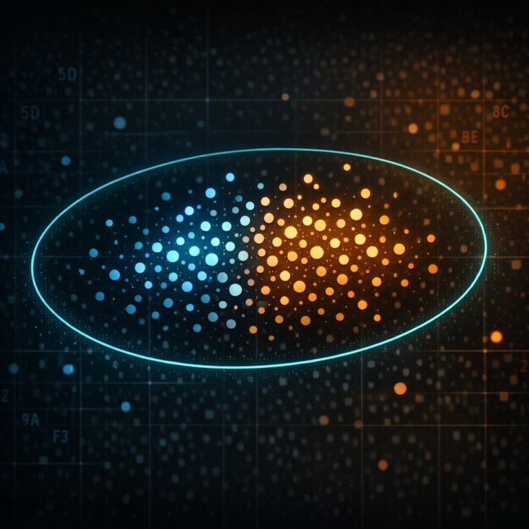 Scatter plot with noise jitter and bounded confidence region representing differential privacy