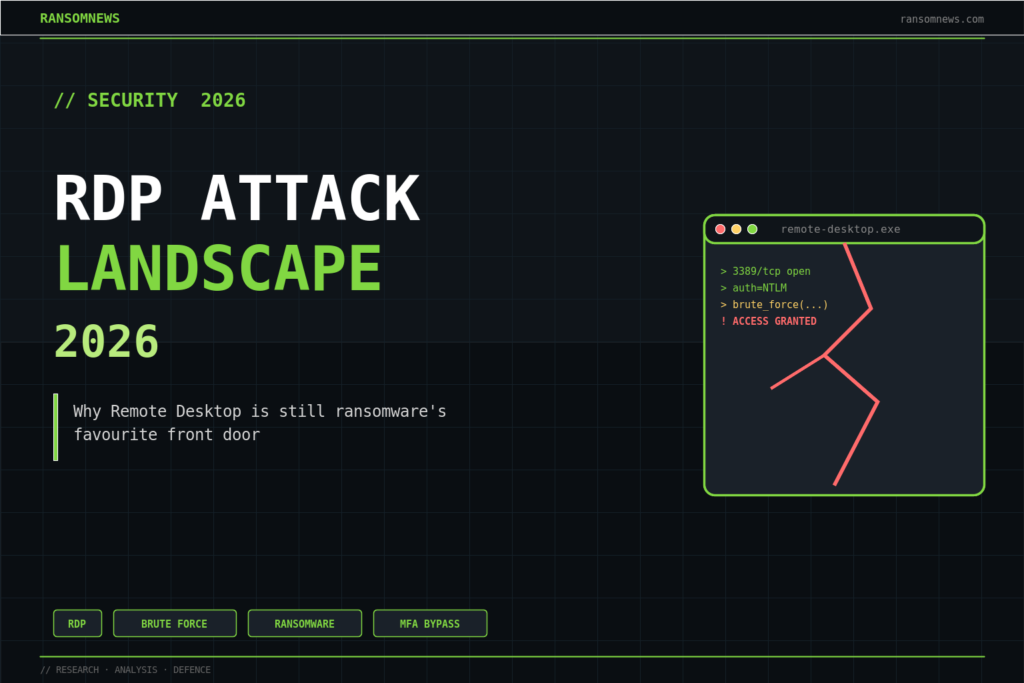 RDP Attack Landscape 2026 — Ransomnews cover