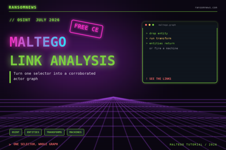 Maltego tutorial: OSINT link analysis in 2026, ransomnews.com