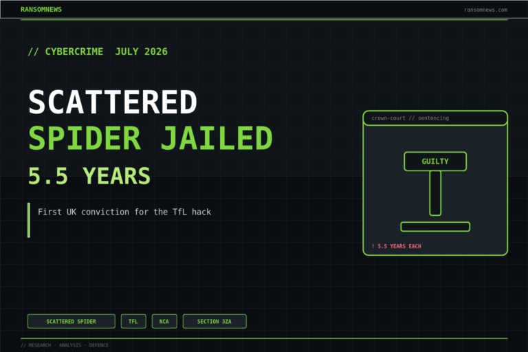 Scattered Spider duo jailed 5.5 years over TfL hack, ransomnews.com