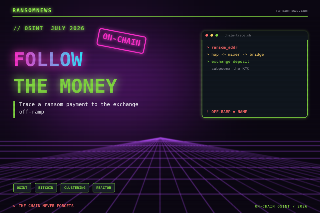 Tracing ransom payments on-chain: a 2026 OSINT walkthrough Tracing ransom payments on-chain: a 2026 OSINT walkthrough, ransomnews.com