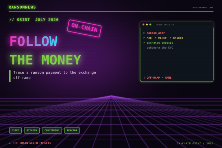 Tracing ransom payments on-chain: a 2026 OSINT walkthrough, ransomnews.com