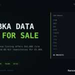 Ransomnews cover: Żabka data up for sale, a leak forum listing offering 541,000 Jira tickets and 89 Git repositories for 5,000 euro
